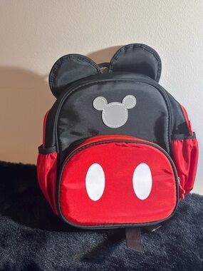 Kids Black and Red Character Ear Backpack